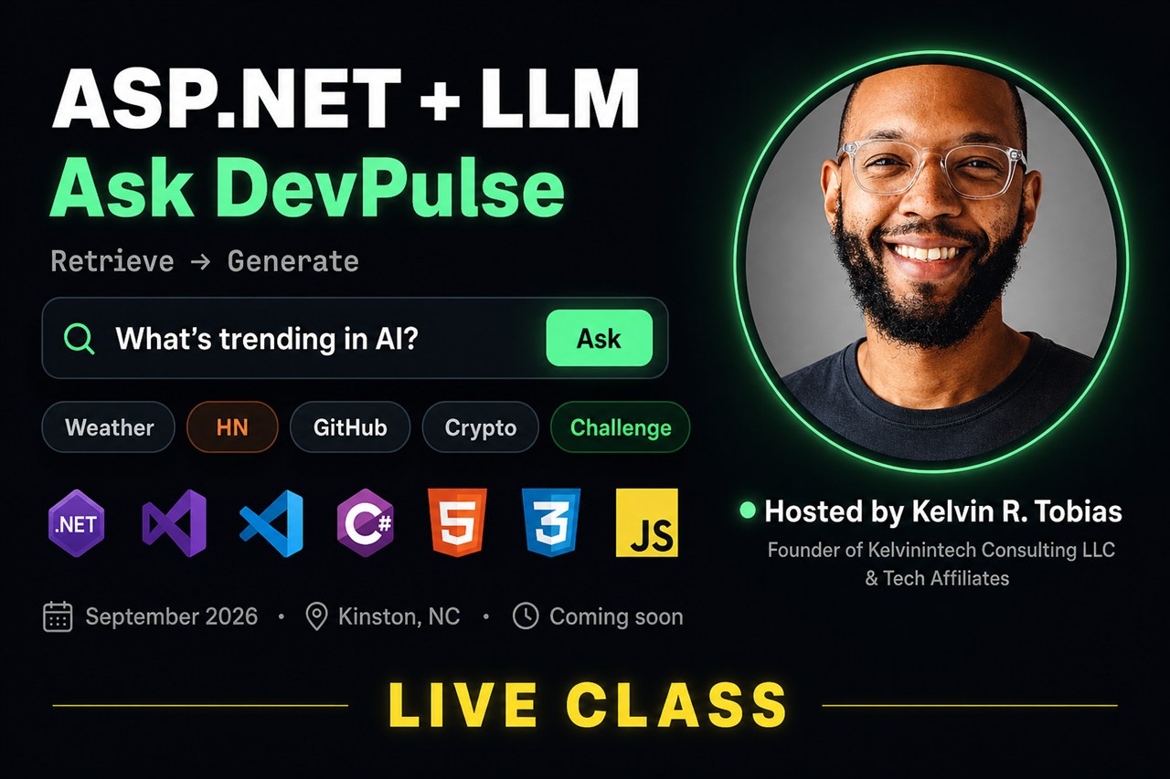 Ask DevPulse — ASP.NET + LLM live class with Kelvin R. Tobias